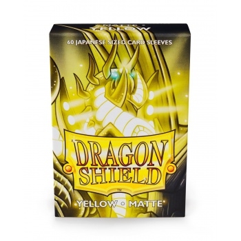 Yu-Gi-Oh tilbehør - Matte Yellow (60 small Sleeves) - Dragon Shield
